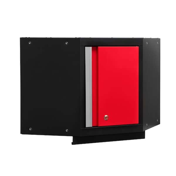 NewAge Products Bold 3 Series 19-1/2 in. H x 21 in. W x 21 in. D 24-Gauge Welded Steel Corner Wall Cabinet in Red