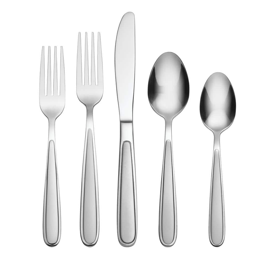 Oneida Jordan 20Piece Silver 18/0Stainless Steel Flatware Set