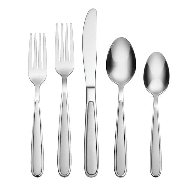 Oneida Jordan 20-Piece Silver 18/0-Stainless Steel Flatware Set ...