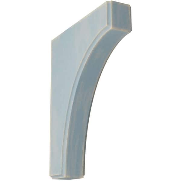 Ekena Millwork 1-3/4 in. x 10 in. x 8 in. Driftwood Blue Clarksville Wood Vintage Decor Bracket