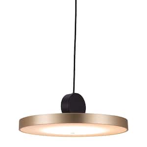 Mozu 125.8 H. in. Gold Ceiling Integrated LED Pendant Lamp