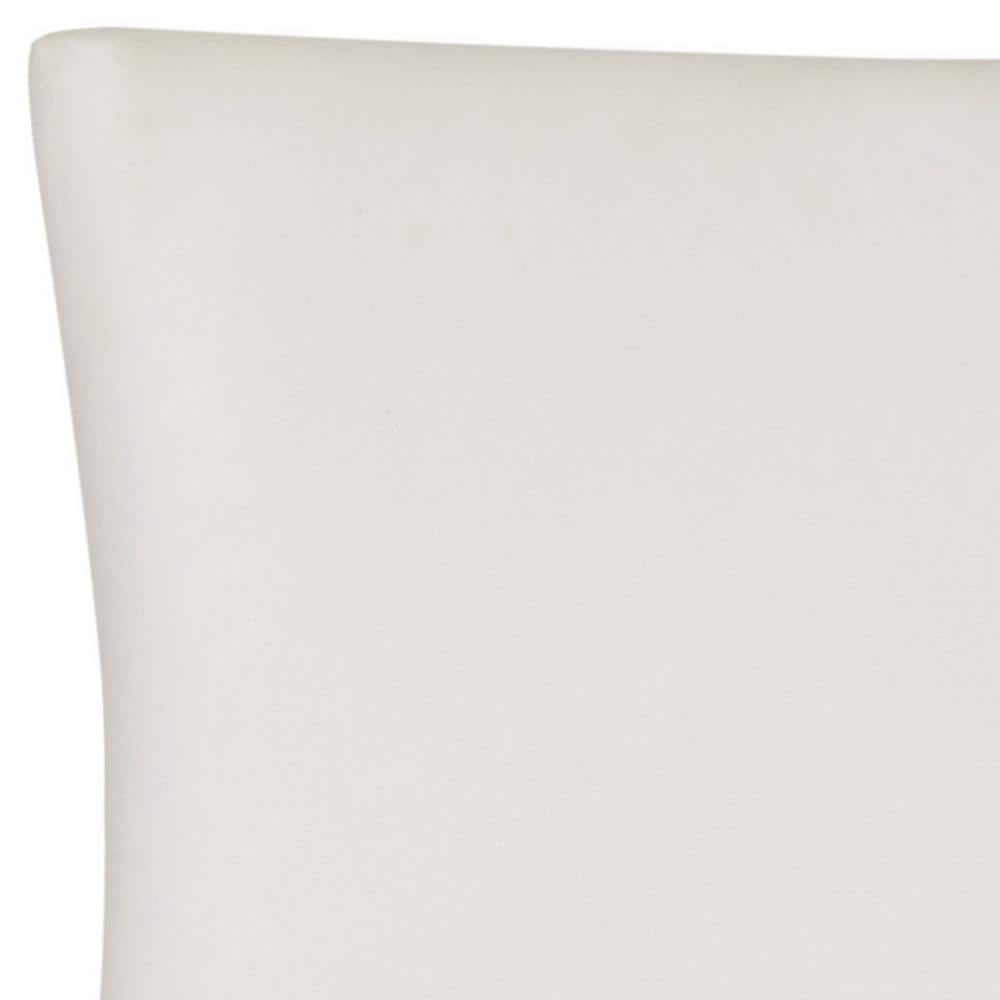 Elegant Sloped Arm White Velvet Upholstered Side Chair with Espresso Wood Legs