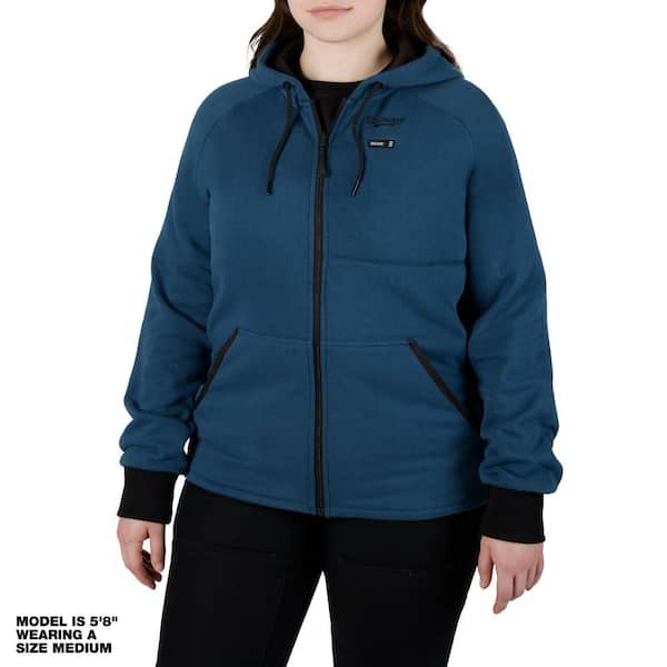 Milwaukee Women's Small M12 12-Volt Lithium-Ion Cordless Blue Heated Jacket Hoodie Kit with (1) 2.0 Ah Battery and Charger