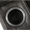 Close-up of the control mechanism on the recliner side.