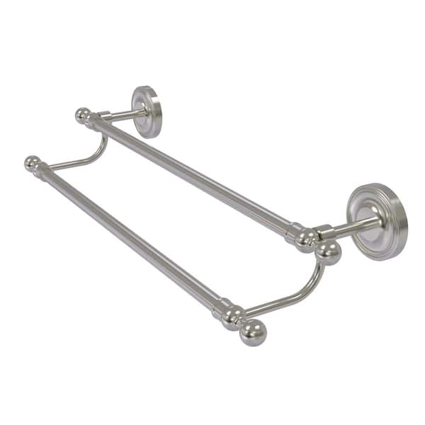 Allied Brass Regal Collection 18 in. Wall Mounted Double Towel Bar in Satin Nickel