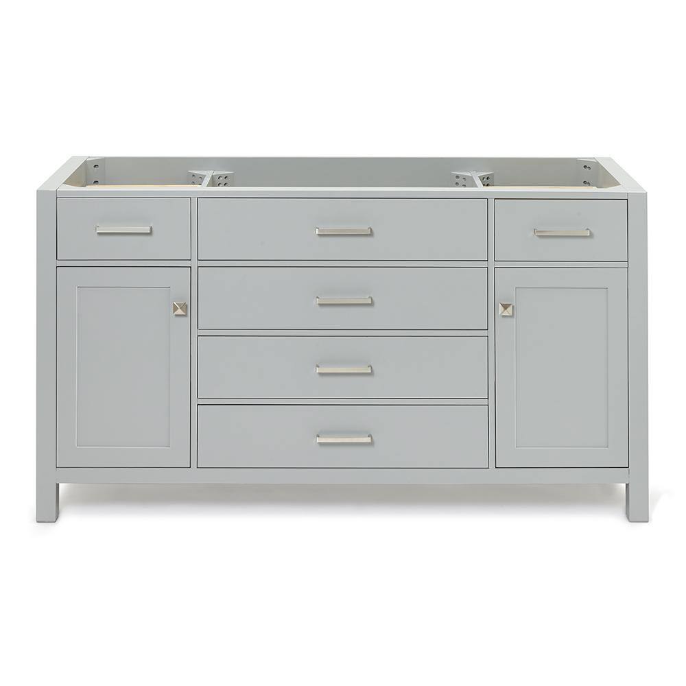 Bristol 60" Gray Single Freestanding Vanity Cabinet