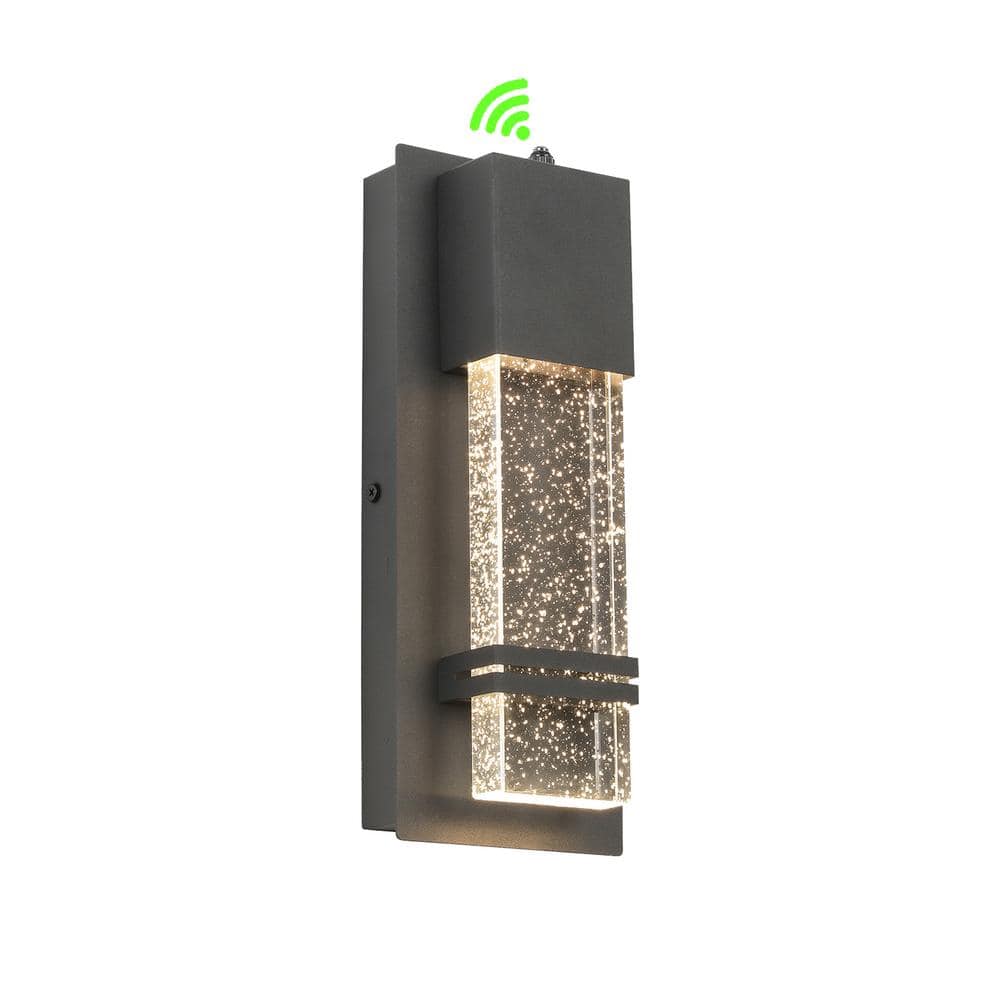 1-Light Textured Black not Motion Sensing Dusk to DaWn Outdoor HardWired Wa