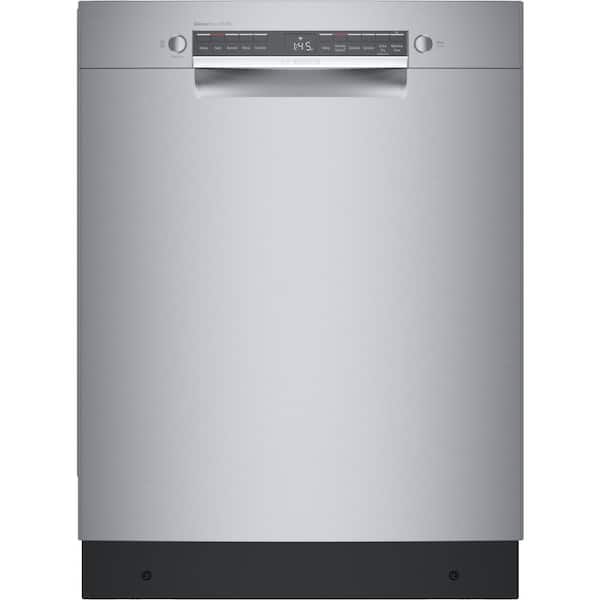 Bosch 300 Series 24 in. ADA Compliant Smart Front Control Dishwasher in Stainless Steel with Stainless Steel Tub, 46dBA