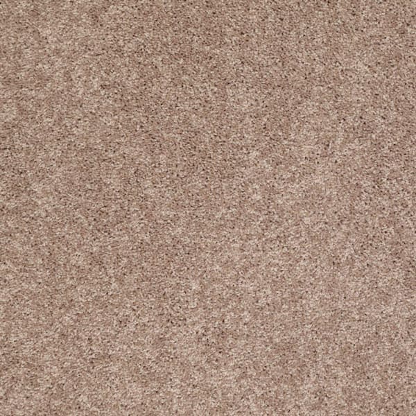 TrafficMaster Palmdale II - Antique Gold - Brown 31.2 oz. Polyester Texture Installed Carpet