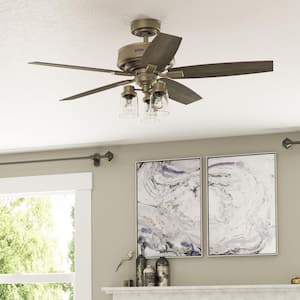 Ananova 52 in. Indoor Burnished Brass Smart Ceiling Fan with Light Kit and Remote Included