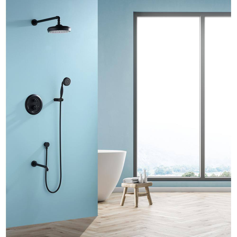 Nestfair 3Spray Wall Bar Shower Kit with Shower Faucet and Hand Shower