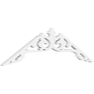 1 in. x 36 in. x 10-1/2 in. (7/12) Pitch Amber Gable Pediment Architectural Grade PVC Moulding