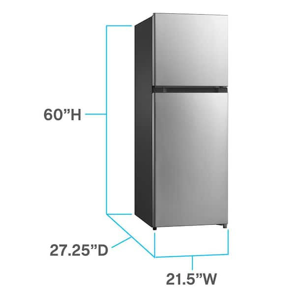 Apartment size deals stainless steel refrigerator