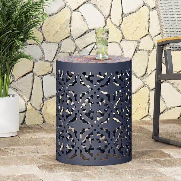 Metal mesh outdoor side table top