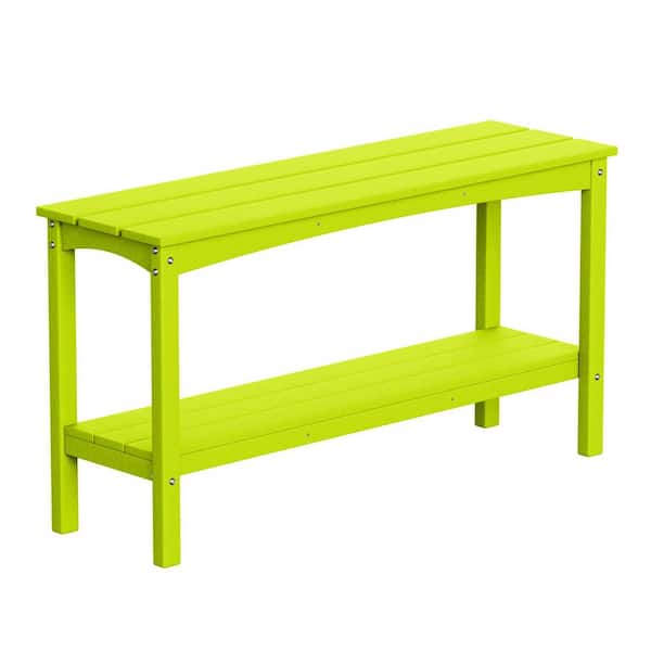 WESTIN OUTDOOR Laguna Outdoor Patio Bar Console Table with Storage Shelf Lime