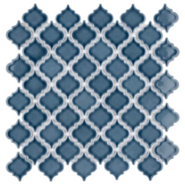 Merola Tile Hudson Tangier Storm Grey 6 in. x 6 in. Porcelain Mosaic Take Home Tile Sample