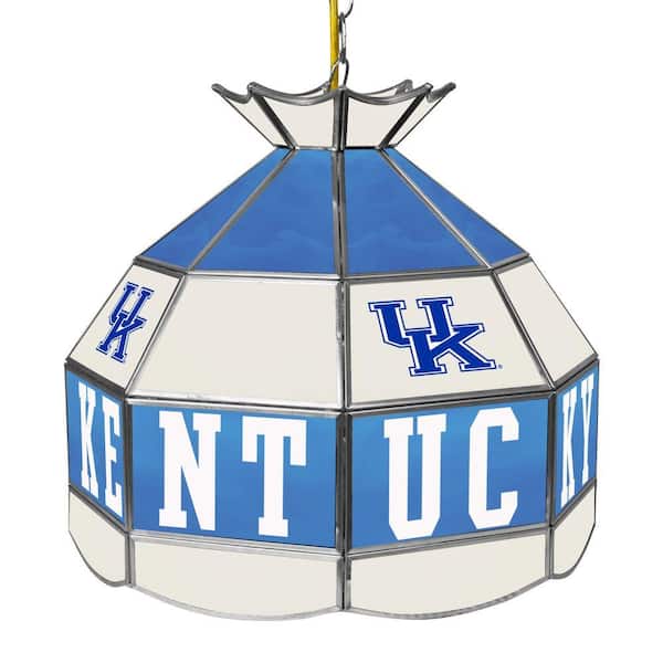 Trademark Global University of Kentucky White Hanging Tiffany Style Lamp