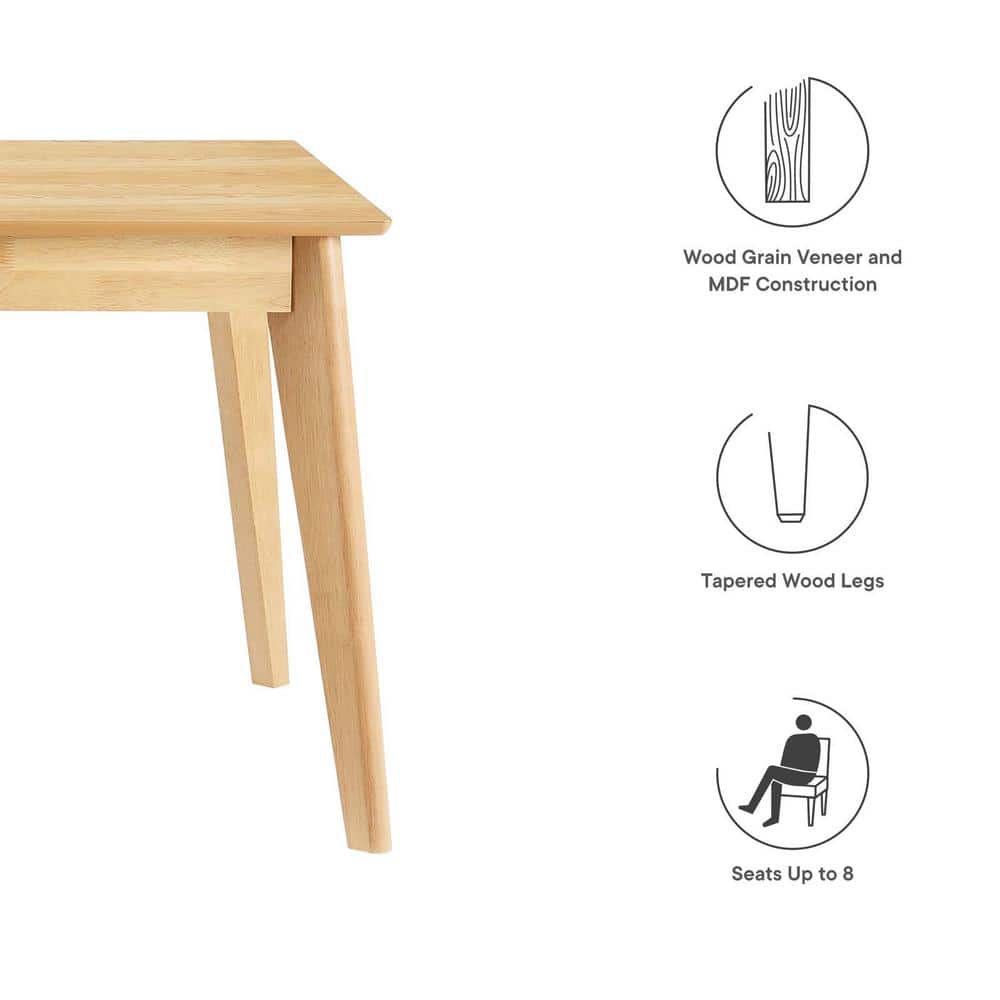 Oracle 69" Mid-Century Modern Oak Dining Table