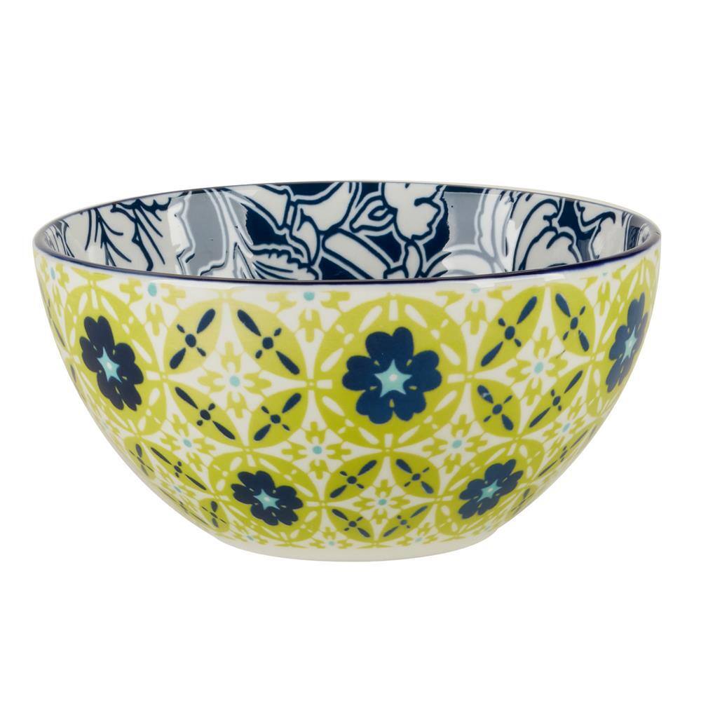 Multicolor Ceramic 30 oz Microwave Safe Dessert Bowls Set