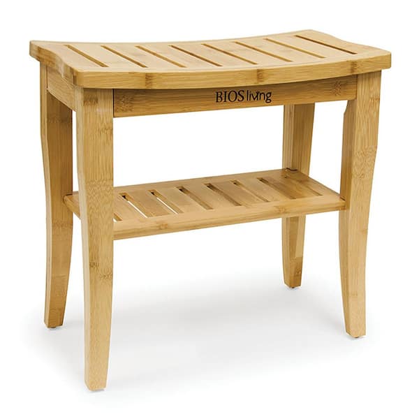 Bamboo shower best sale bench seat