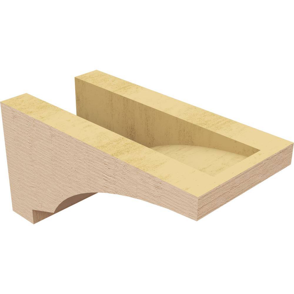 Primed Tan Faux Cedar Woodgrain Corbel, 4" x 4" x 8"
