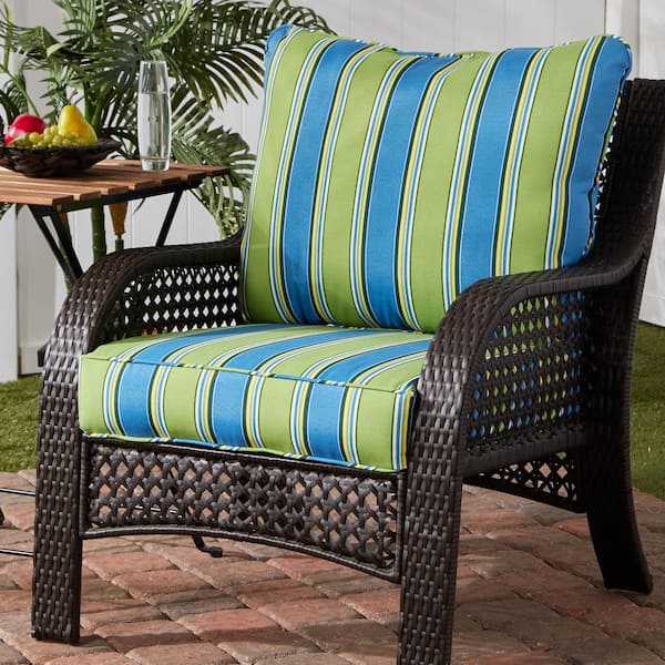 Greendale Home Fashions Solid Teal 2-Piece Deep Seating Outdoor