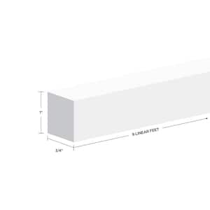 Baseboard-Prepainted-5/8 in. Height x 1 Width x 8 ft. Depth - EPS Composite White Deco Moulding (ProPack 30 Eaches)