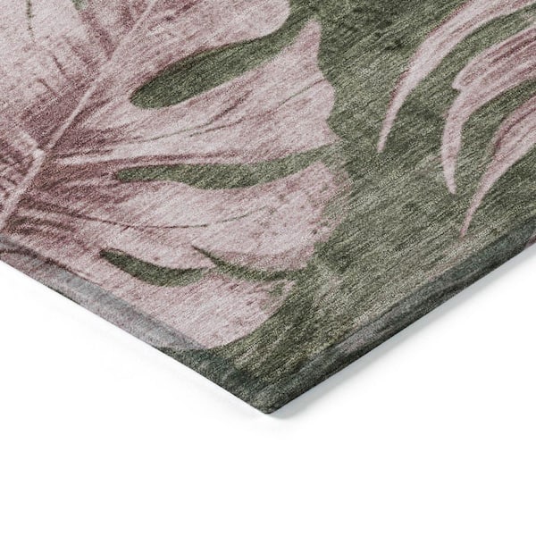 Chantille Machine Washable Indoor/Outdoor Abstract ACN1887 Olive 2 ft. x 3 ft. Accent Rug