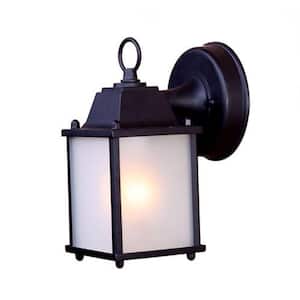 Builder's Choice Collection 1-Light Matte Black Outdoor Wall Lantern Sconce