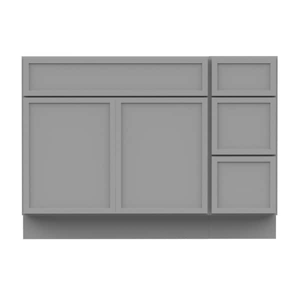 45 in. W x 21 in. D x 32.5 in. H Bath Vanity Cabinet without Top in Gray