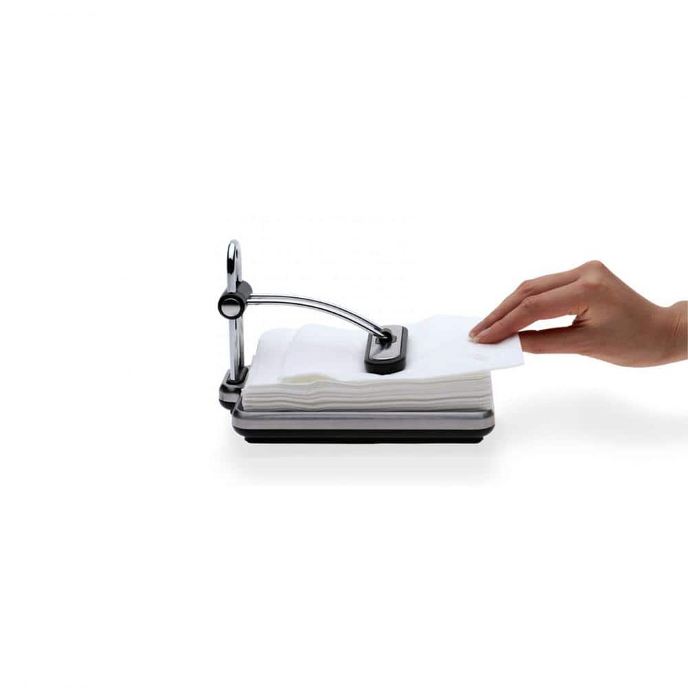 Stainless Steel Quick Grip Napkin Holder with Weighted Arm