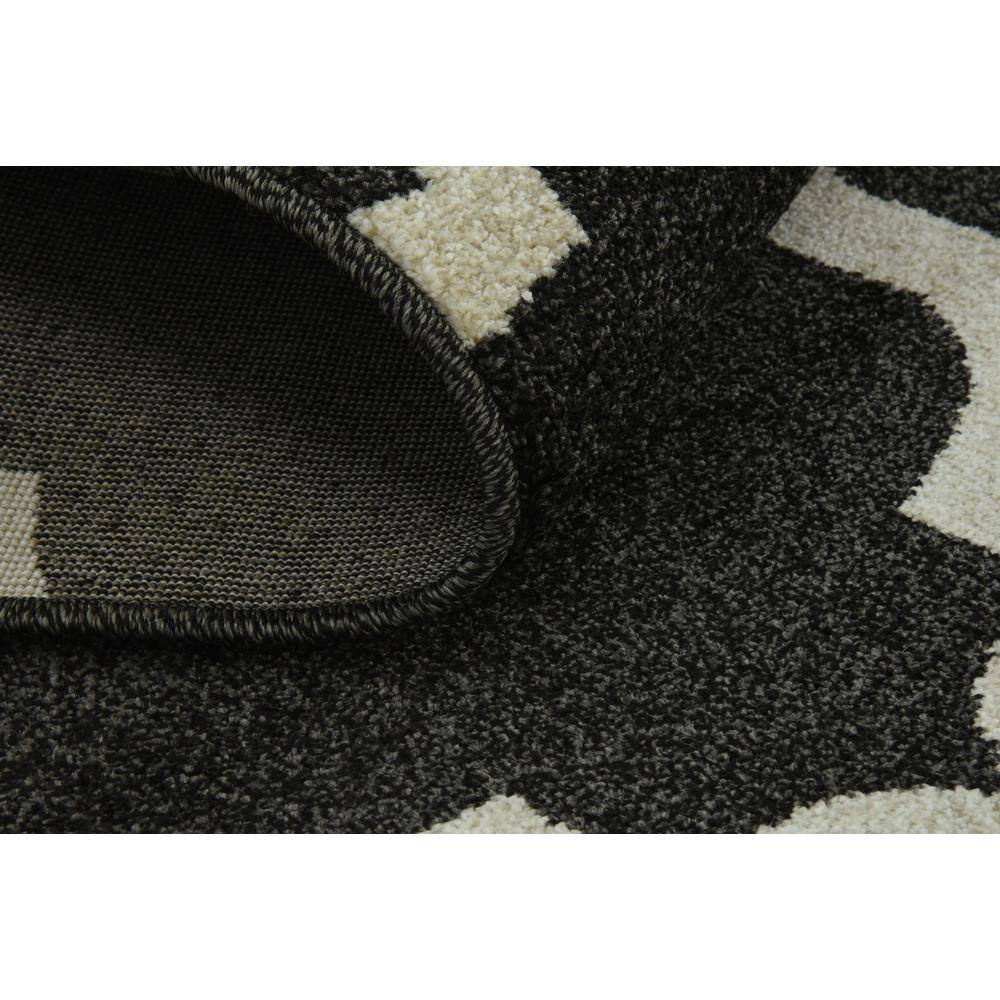 Modern Black Trellis 8'x11' Indoor Rectangular Rug