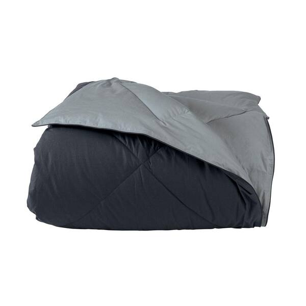 The Company Store St. Tropez Reversible Light Warmth Monument/Coal King Down Alternative Comforter