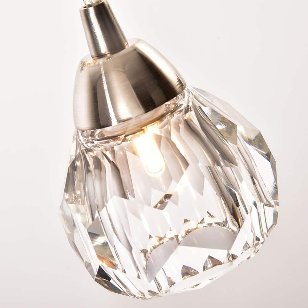 Maxax 67" Nickel and Crystal Tiered Chandelier with 10 Lights