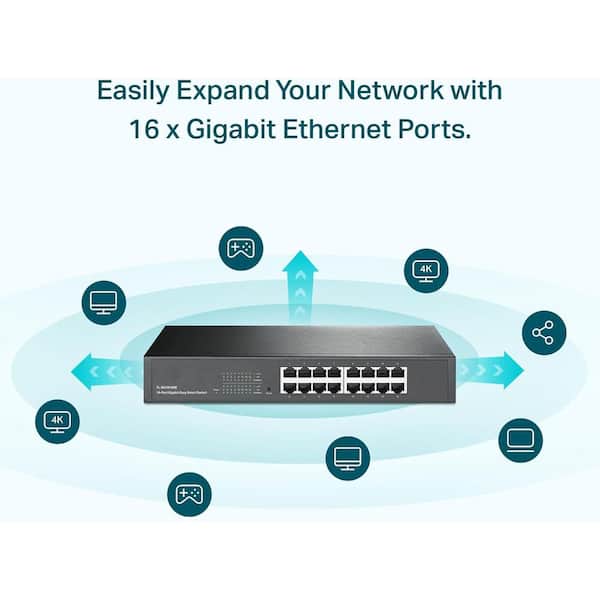 スイッチ Yichuhaoxi 16 Port Gigabit Switch Easy Smart Managed Plug & Play