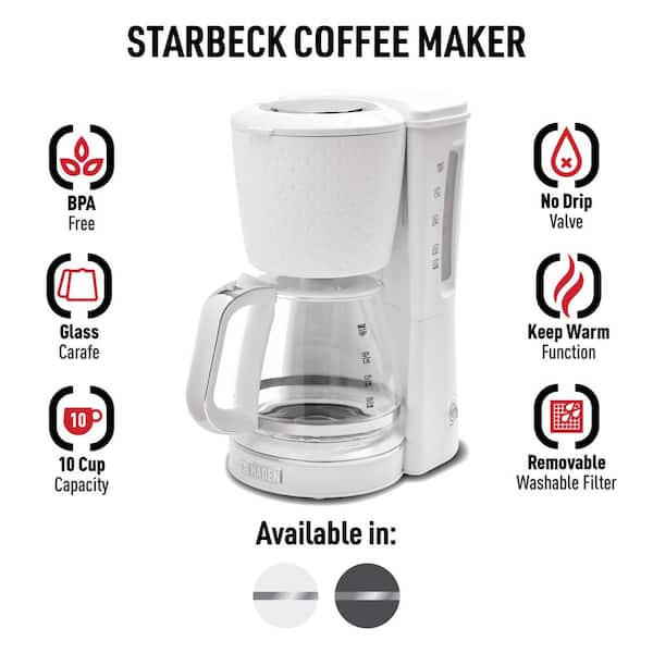 5 cup white coffee maker best sale