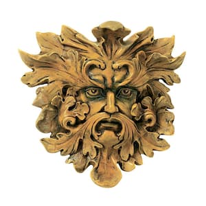 11 in. x 12 in. Oak King Greenman Outdoor Wall Sculpture