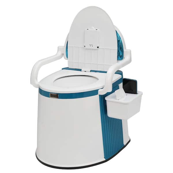 26 in. Non-Electric Portable Waterless Toilet with Handles