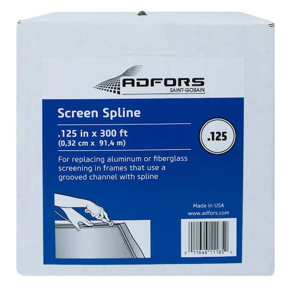 0.125 in. x 300 ft. Black Screen Spline for Windows and Doors