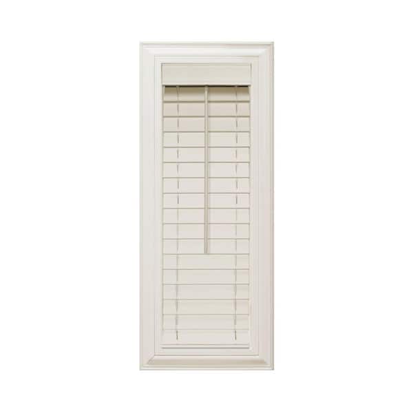 Home Decorators Collection Alabaster 2 in. Faux Wood Blind - 11.5 in. W x 64 in. L (Actual Size 11 in. W x 64 in. L )