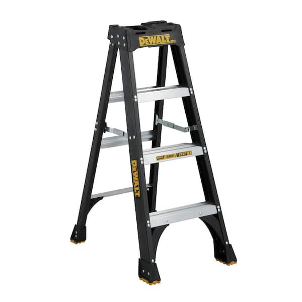 DEWALT DXL3010-04 4 ft. Fiberglass Step Ladder(8.5 ft. Reach), 300 lbs. Load Capacity Type IA - 1