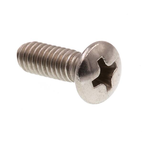 Prime-Line #8-32 x 1/2 in. Grade 18-8 Stainless Steel Phillips Drive Oval Head Machine Screws (25-Pack)