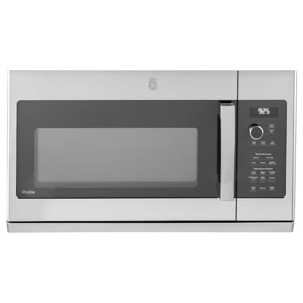 GE Profile 2.2 cu. ft. Over the Range Microwave in Stainless Steel with Extendable Slide-Out Vent