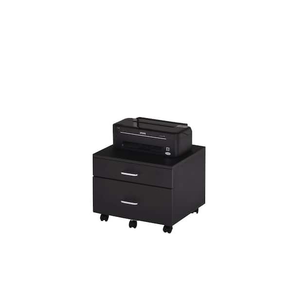 ACME Ellis Caster Wooden Cabinet in Black