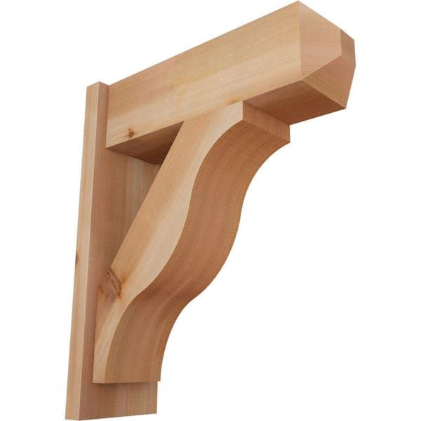 Ekena Millwork 8 in. x 26 in. x 22 in. Fuston Craftsman Smooth Western Red Cedar Outlooker