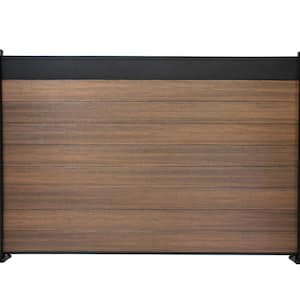 Euro Style Estate 4 ft. x 6 ft. King Cedar Aluminum and Composite Horizontal Fence Panel Section