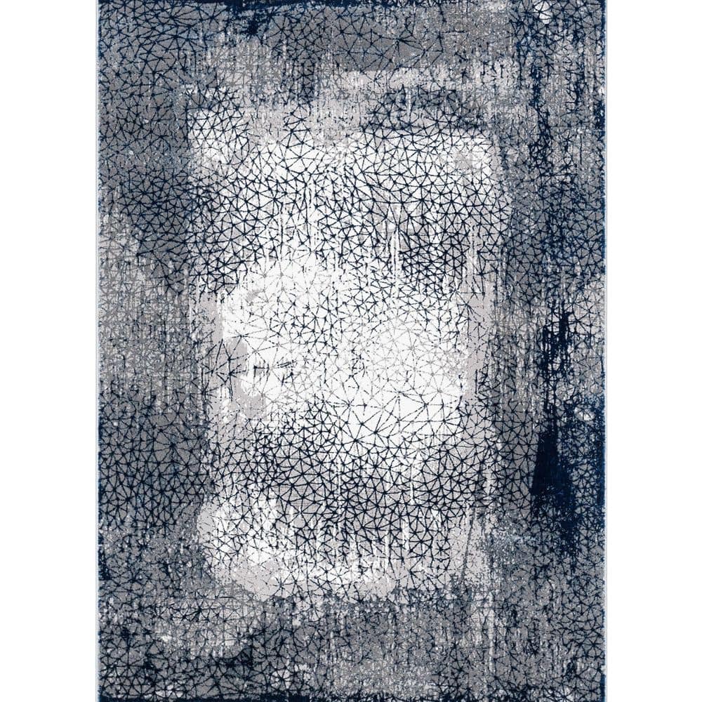 Well Woven Cairo Joelle Blue 5 ft. 3 in. x 7 ft. 3 in. Modern Abstract