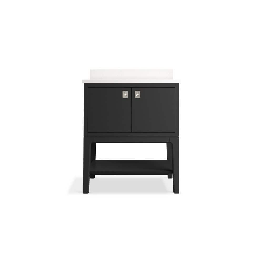 Ferrous Grey 30" Bathroom Vanity with Quartz Top