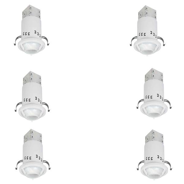 Photo 1 of 3 in. White Recessed Non-IC Remodel GU10 Lighting Kit