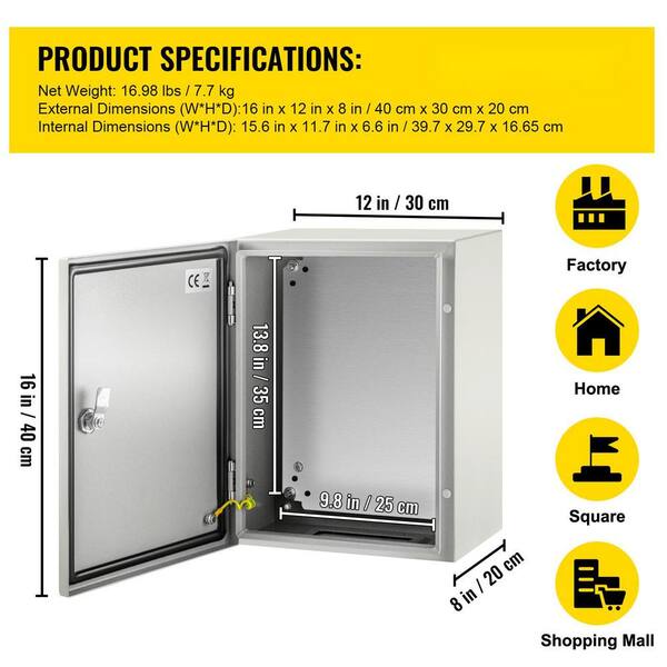 industrial control panel enclosure Nema-1, Height 24."Depth 8" 30."Width 